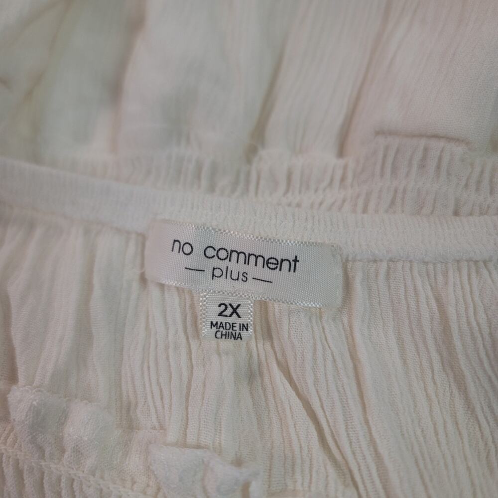 No Comment Plus Cream Lace Tiered Maxi Dress Boho Cottagecore French Country 2X - Picture 6 of 9